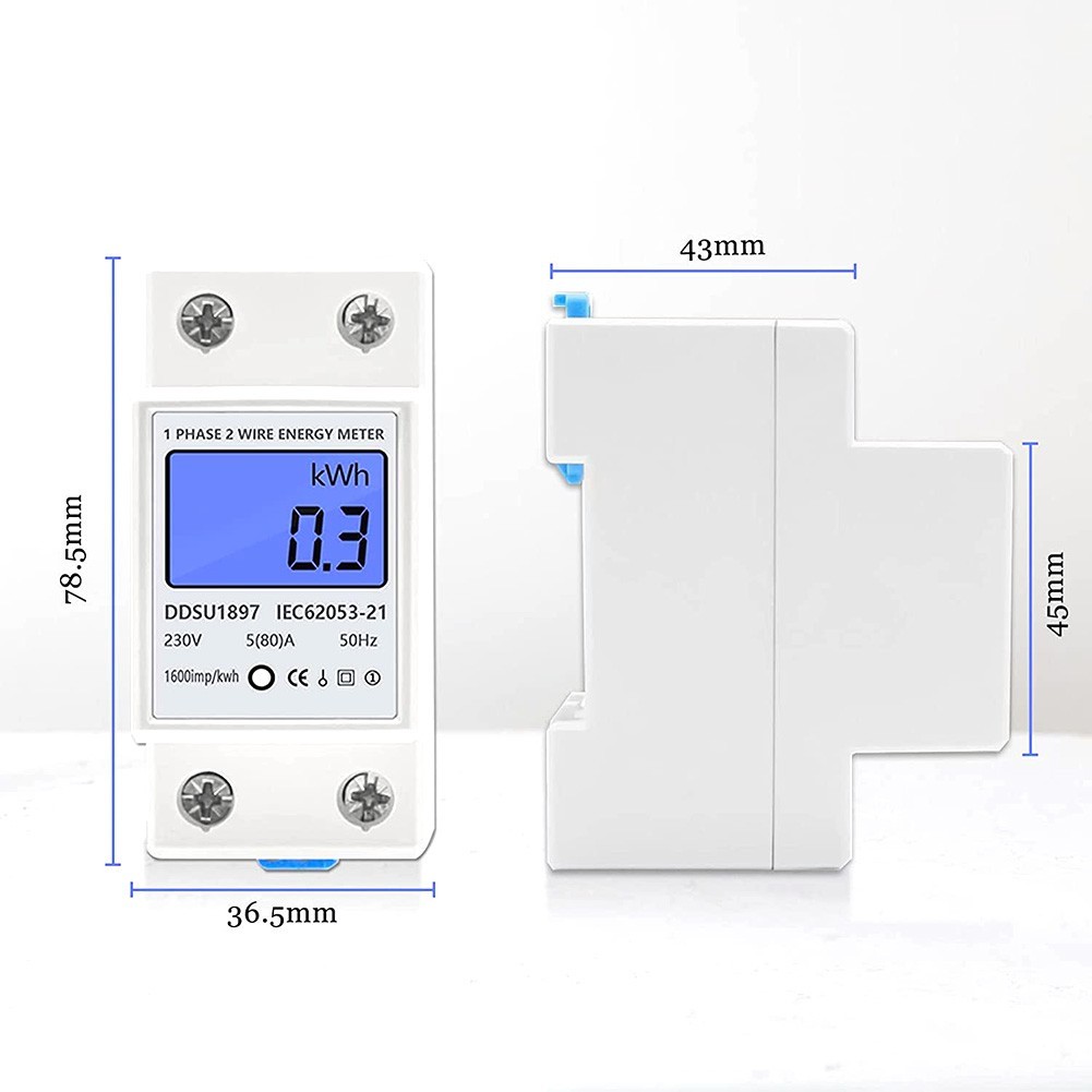 Replacement Energy Meter Electricity Meter Type Backlight DDSU1897