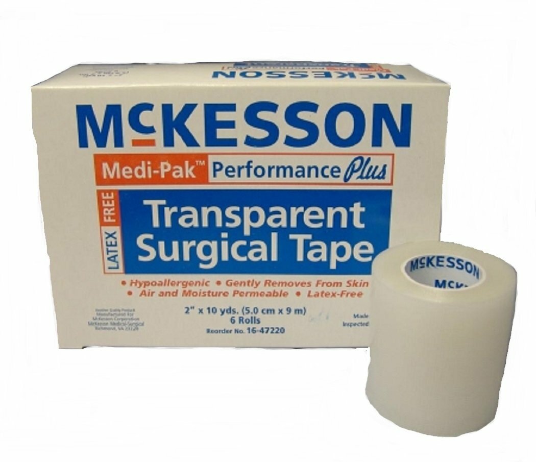 Medi-Pak Performance Plus Medical Tape, Plastic, 2'' X 10 yds, Box of 6,