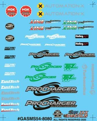 Slixx 8080 Gasser Mini Sheet #54 1/24 1/25 waterslide decal