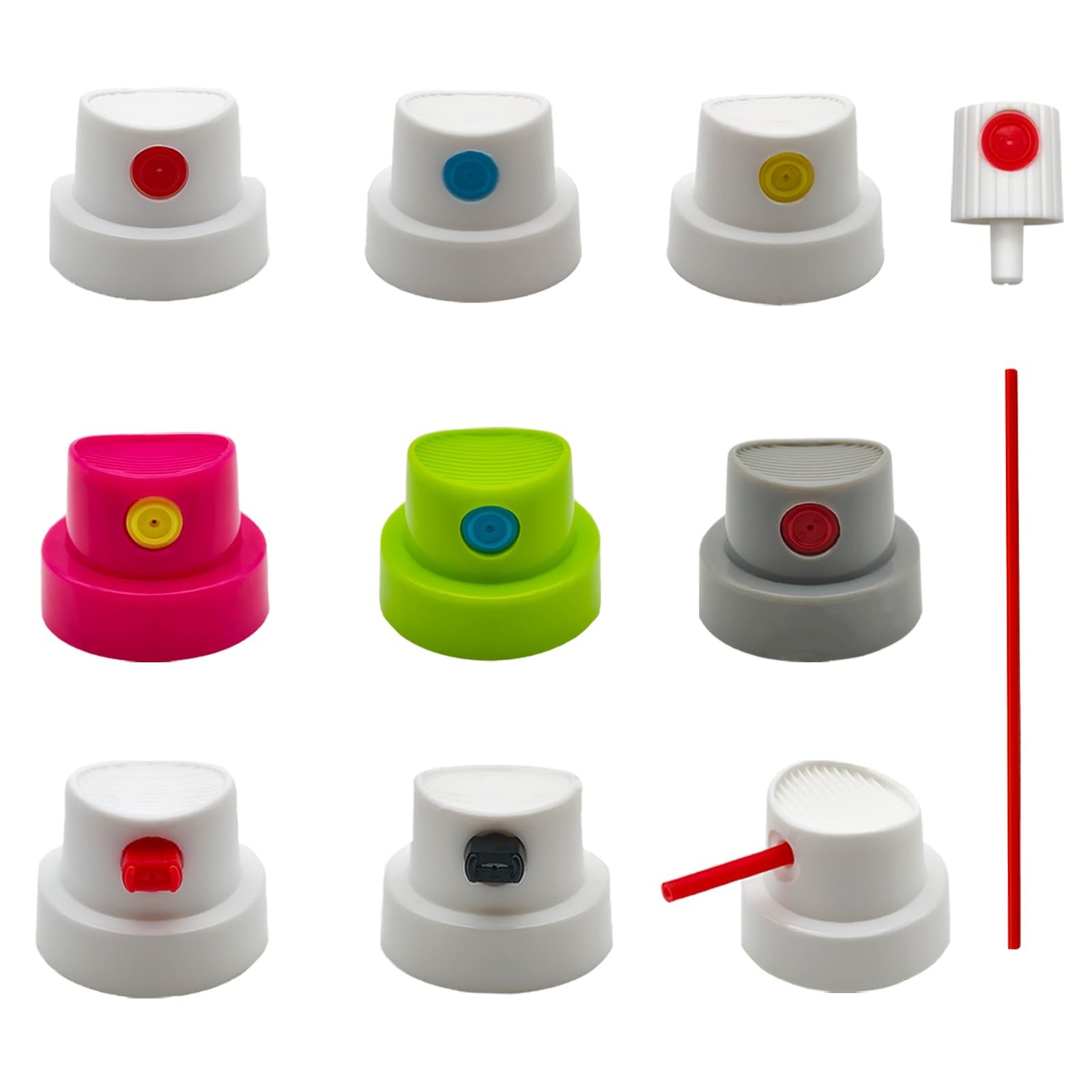 10-Pack Universal Spray Can Nozzles, Female Replacement Tips for Paint Cans