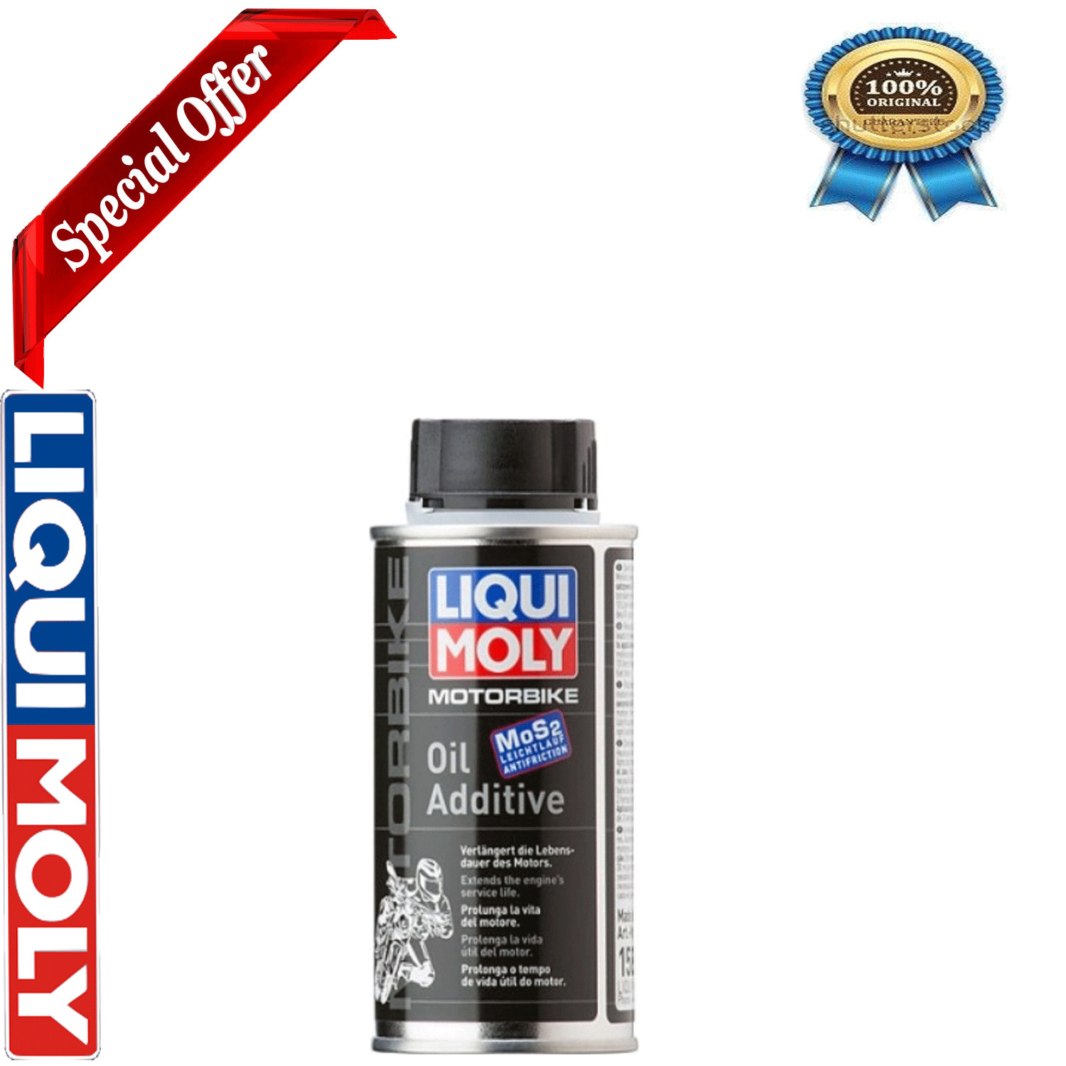 Liqui Moly Motorbike Oil Additive MoS2 wear protection on molybdenum disulfide