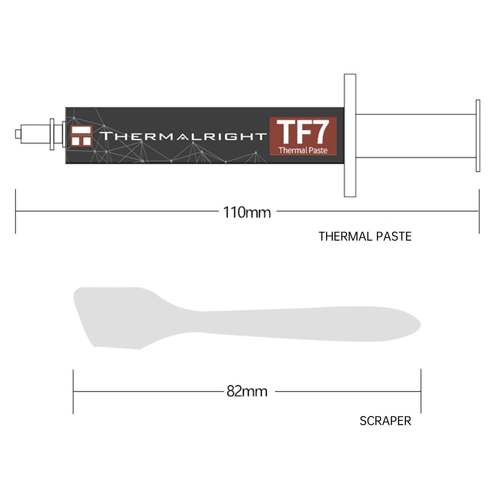 TF7 2 Gram Thermal Paste 12.8W/m.k Heatsink Compound CPU Cooler High Durable