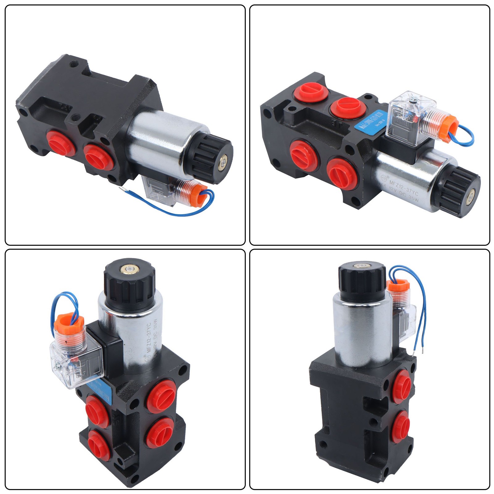 13GPM 12V DC Hydraulic Adjustable Variable Flow Control Valve 6 Port