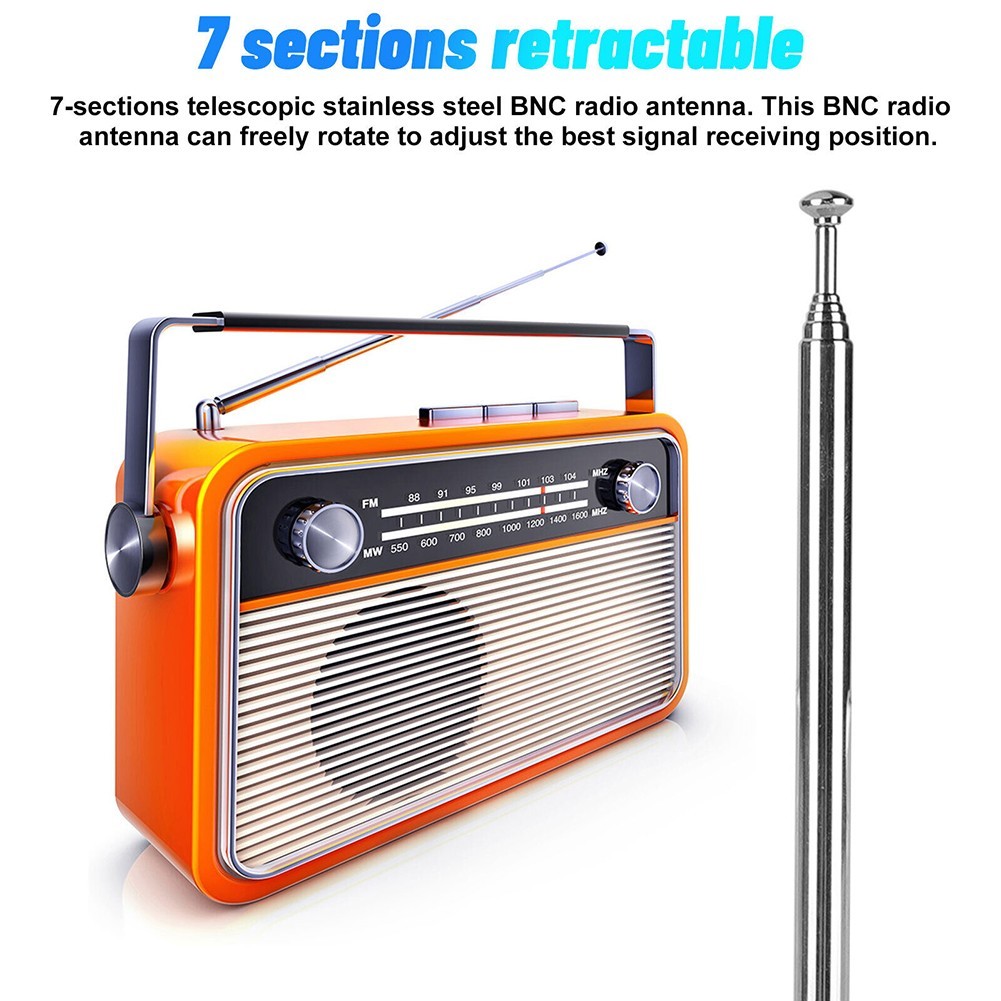 Optimized Signal Reception with Rotatable BNC For Radio Antenna (2pcs)