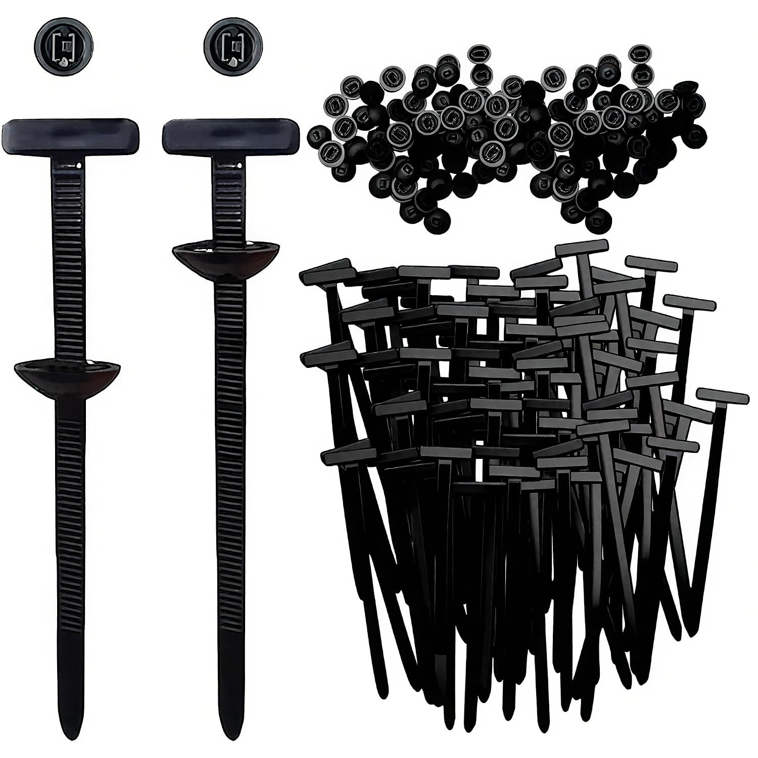60 Count Nylon Cable Tie Buckles - Essential for Everyday Automotive Needs