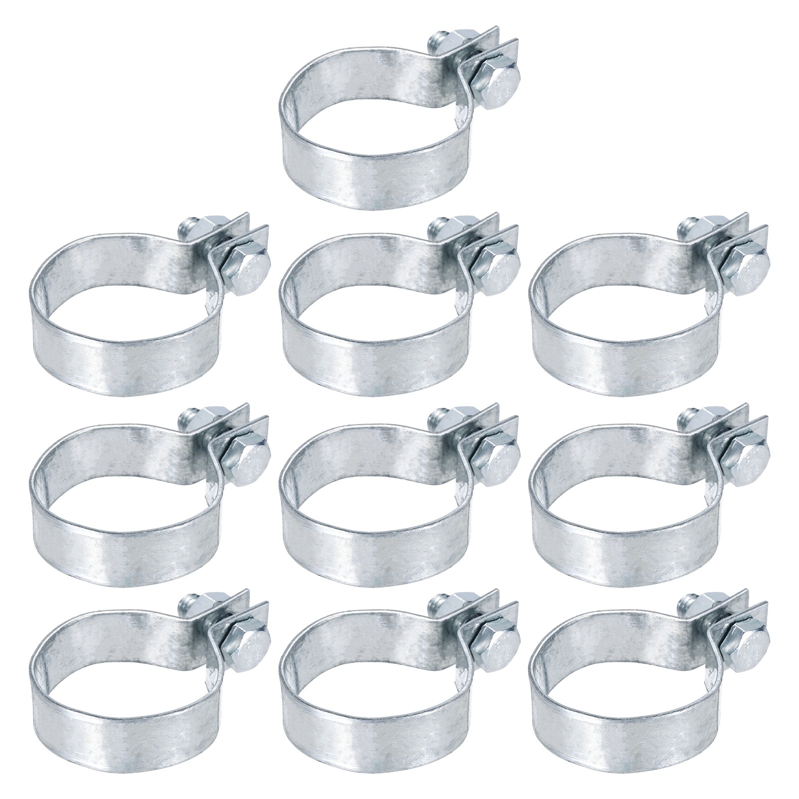 10Pcs Brace Bands, Galvanized Steel Chain Link Fence Bands for 1-9/16" Post