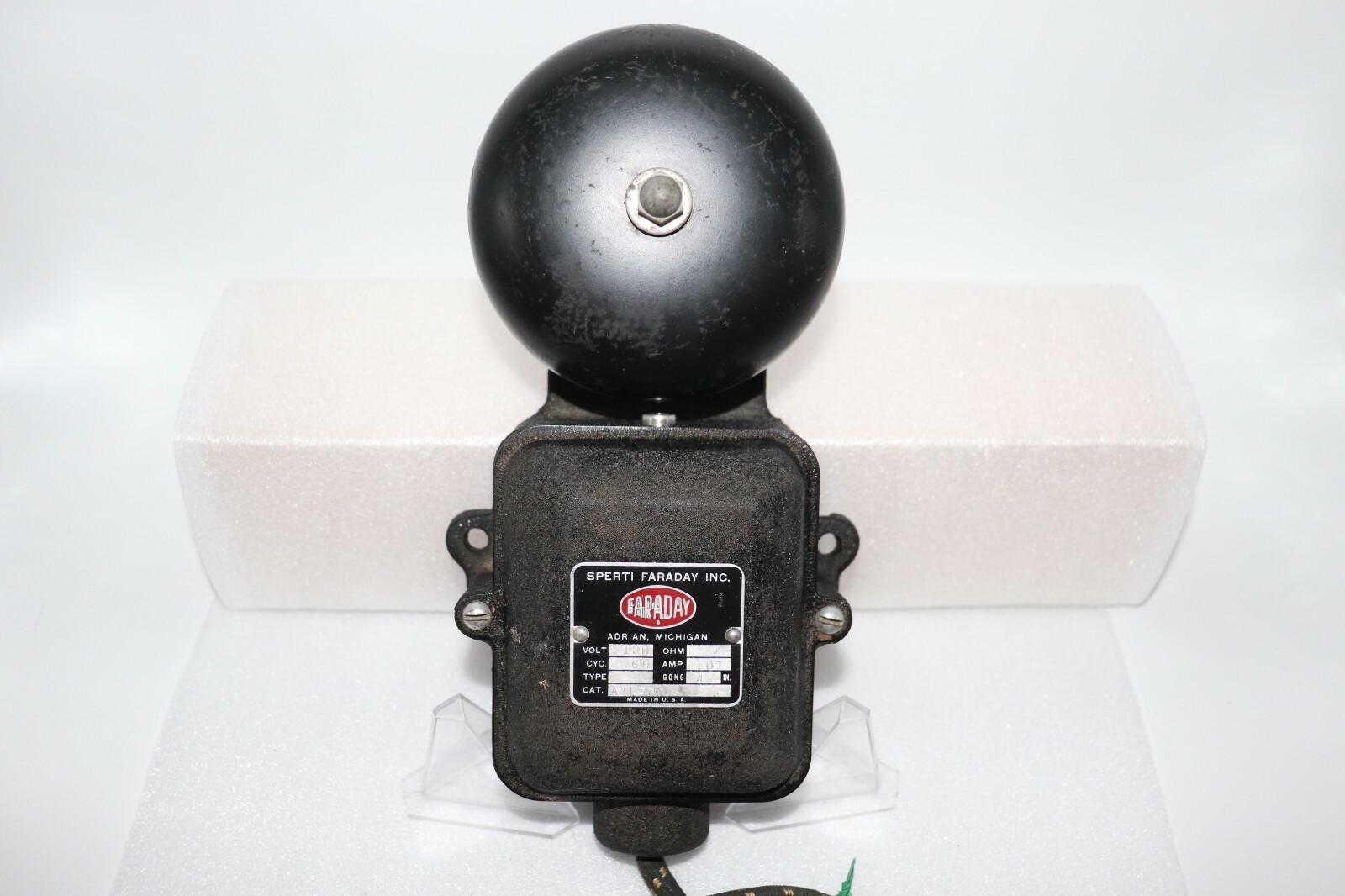 SPERTI FARADAY Alarm Bell  4" Gong 120V AC CAT ATL700 with Plug