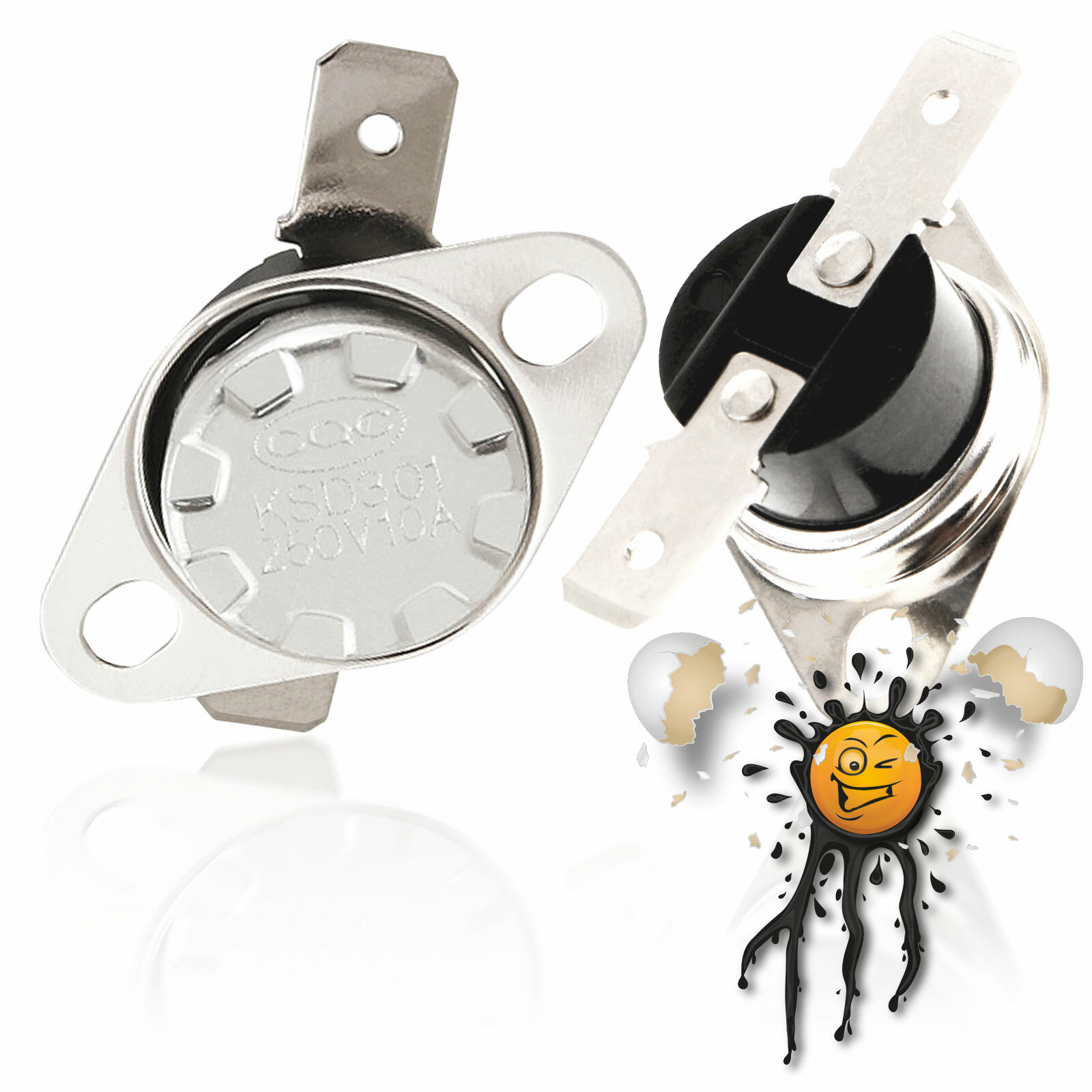 Thermal switch KSD301 250V 10A temperature switch NC 40°C-130°C normally closed contact