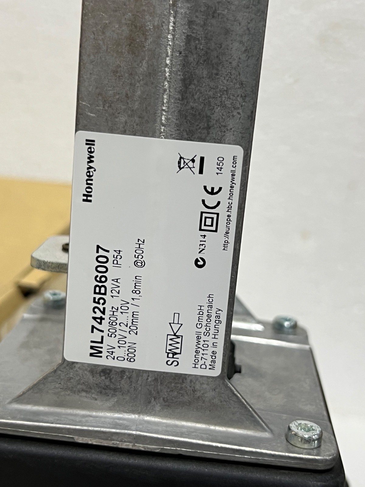 Honeywell ML7425B6007 Pneumatic Actuator
