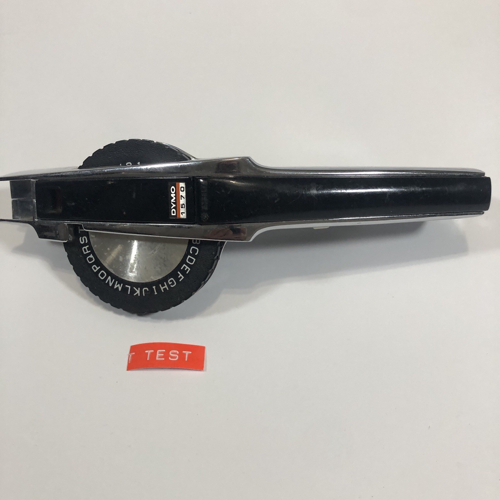 Vintage Dymo 1570 Chrome Metal Label Maker Embosser Wheel Tested Engraved