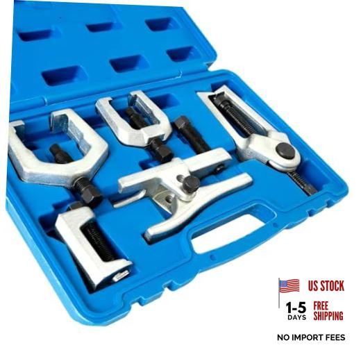 Ball Joint Separator 5 PCS Front End Service Tool Kit Pitman Arm Puller Tie