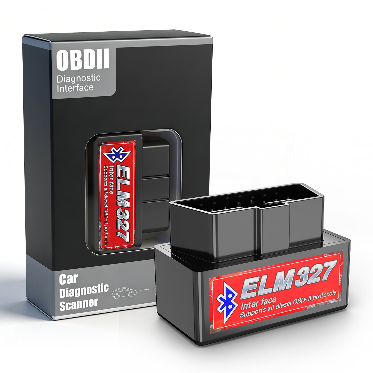 Car OBD2 Scanner ELM327 Bluetooth 5.1 Diagnostic Code Reader for iOS & Android