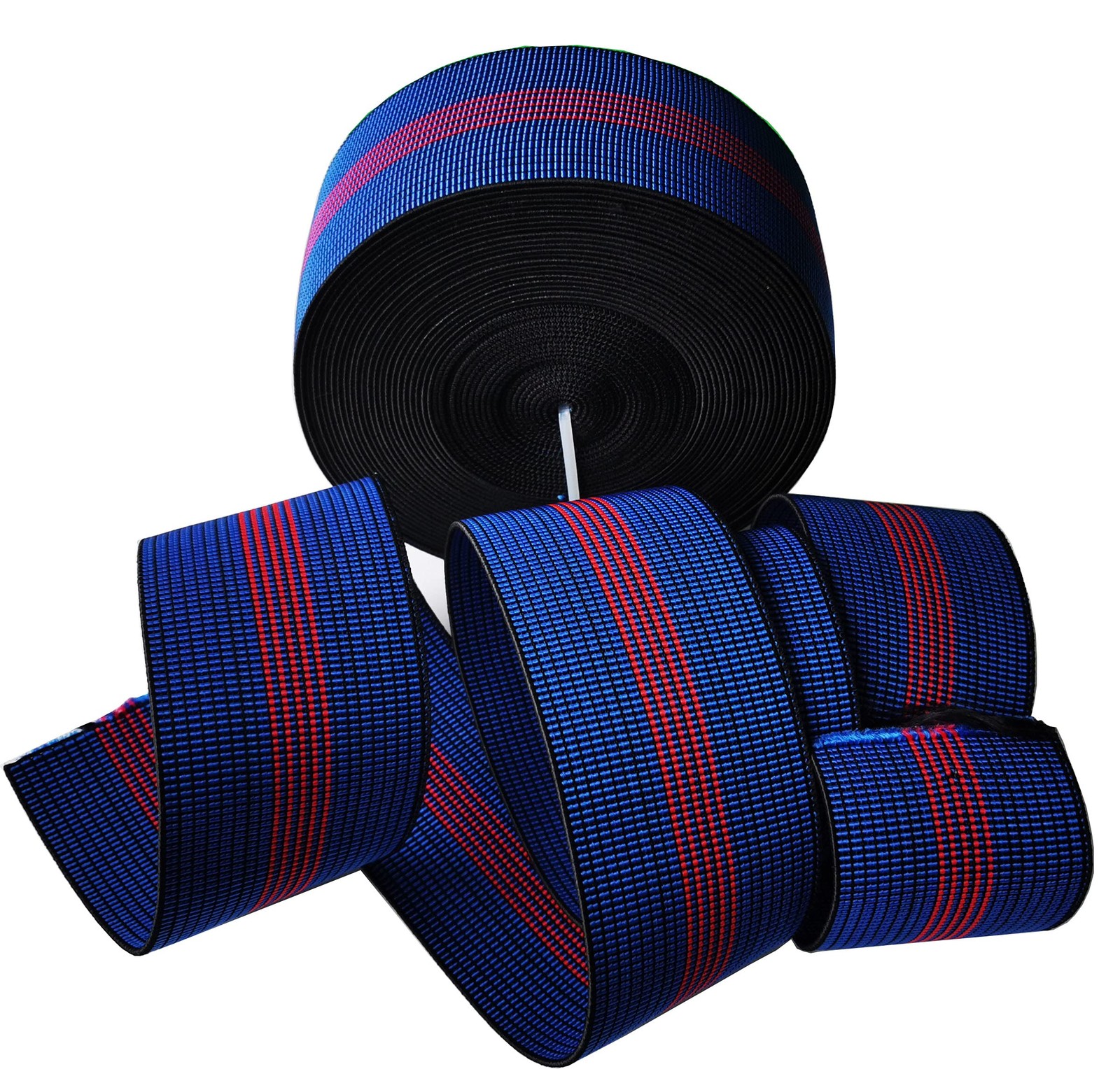 Dark Blue Heavy Duty Elastic Upholstery Webbing Sofa Couch Belt 2.76"x40 Ft