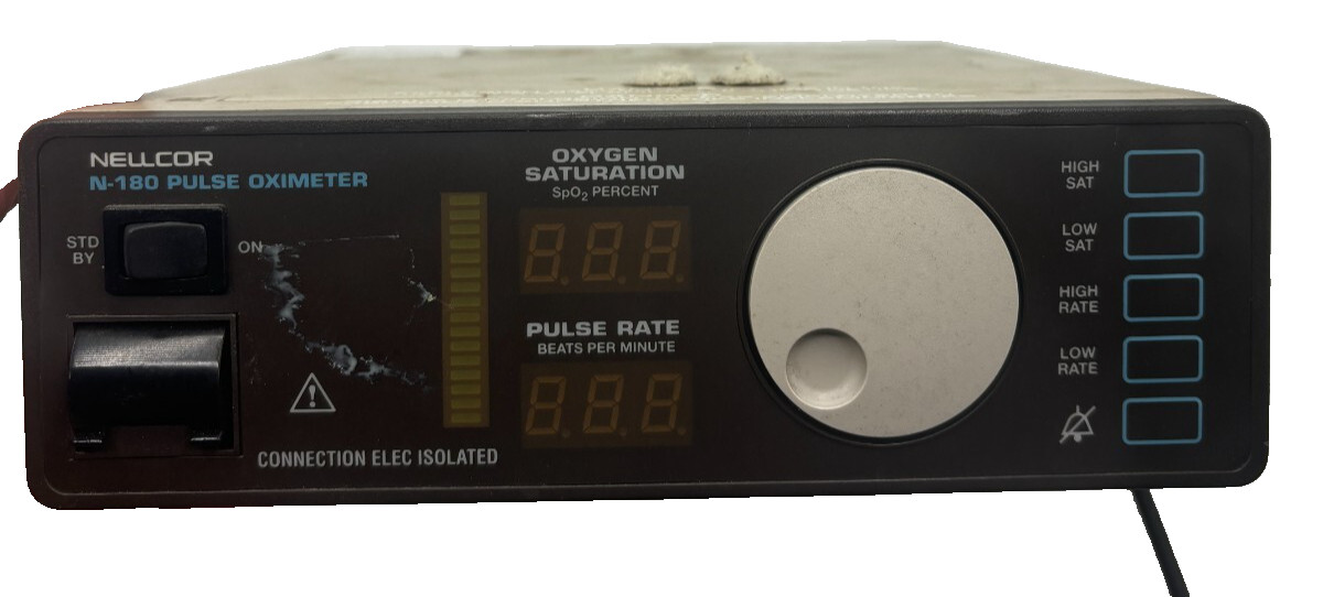 NELLCOR N-180 PULSE OXIMETER VITAL SIGNS MONITOR OXYGEN SATURATION N180 🎯