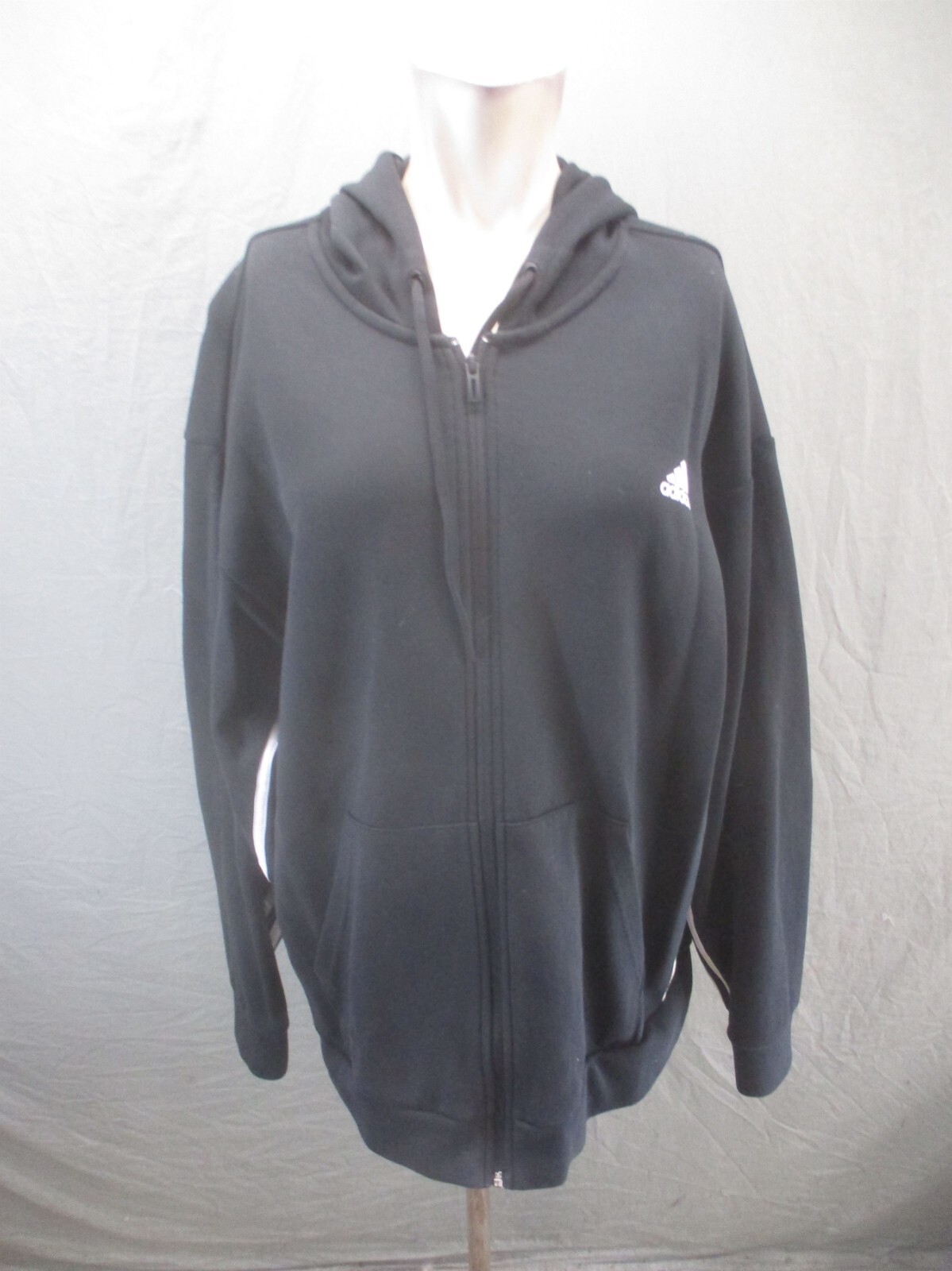 ADIDAS Size XL Mens BLK Cotton Blend Full Zip Pocket Warm Athletic Jacket 511
