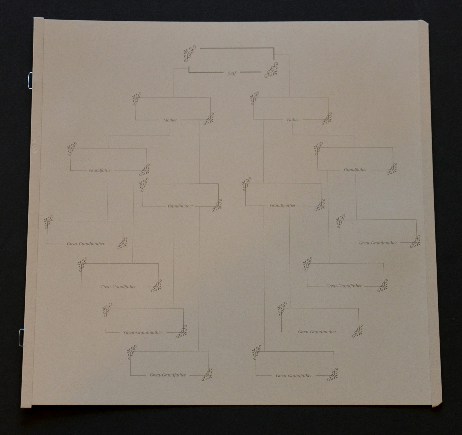 Creative Memories 12x12 Family Chart Natural Page