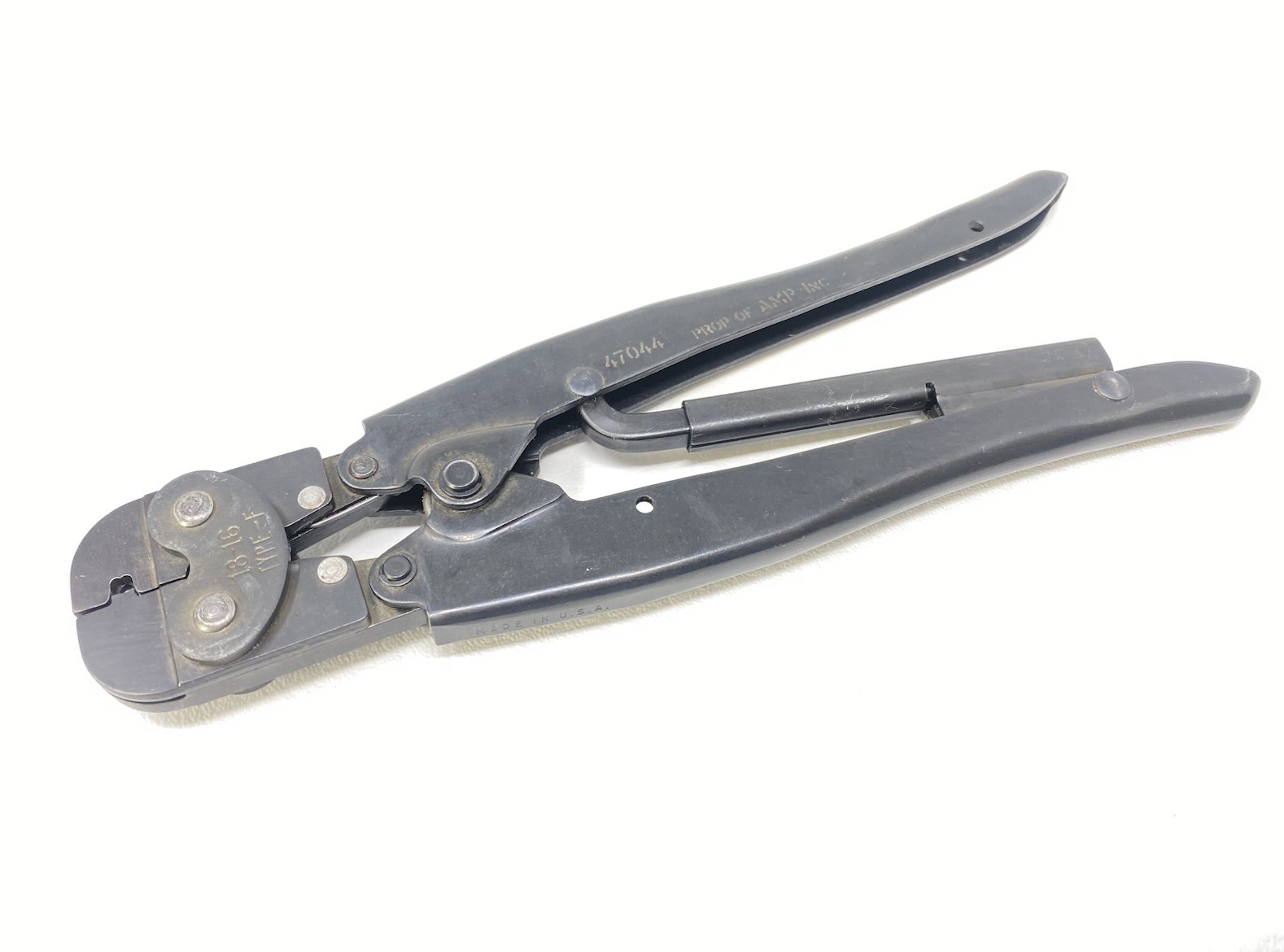 AMP Inc. No 47044 18-16 Type F Ratcheting Crimper Crimping Tool Clean Condition!