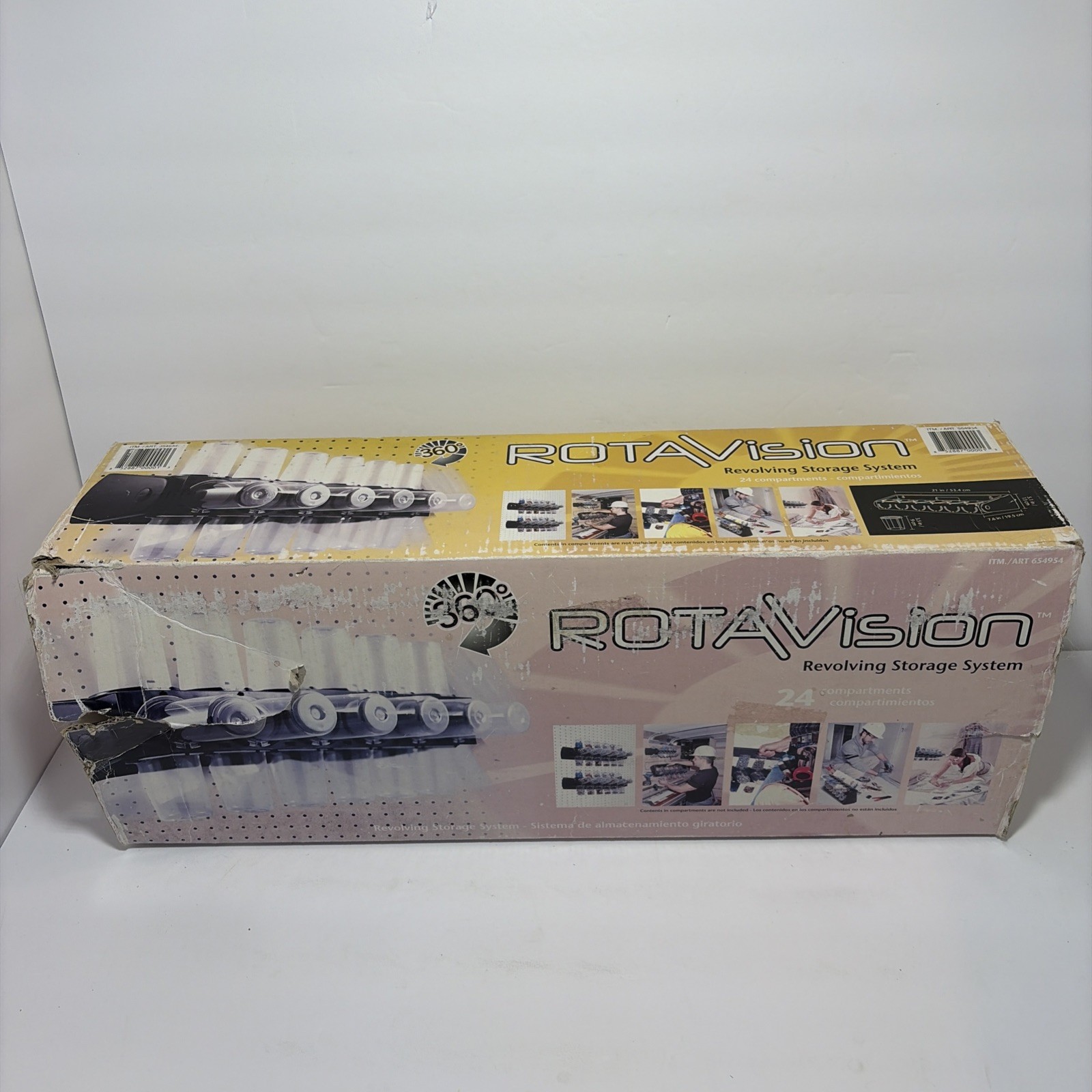Rotavision Revolving Storage System 24 Compartment Container 21×5.1×7.6" Open Bx