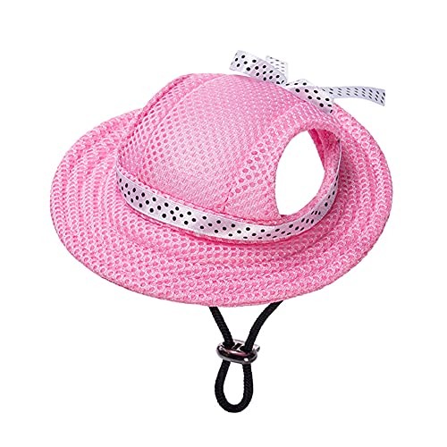 Round Brim Princess Hat Visor S(head width: 3.54" circumference:12.59") Pink