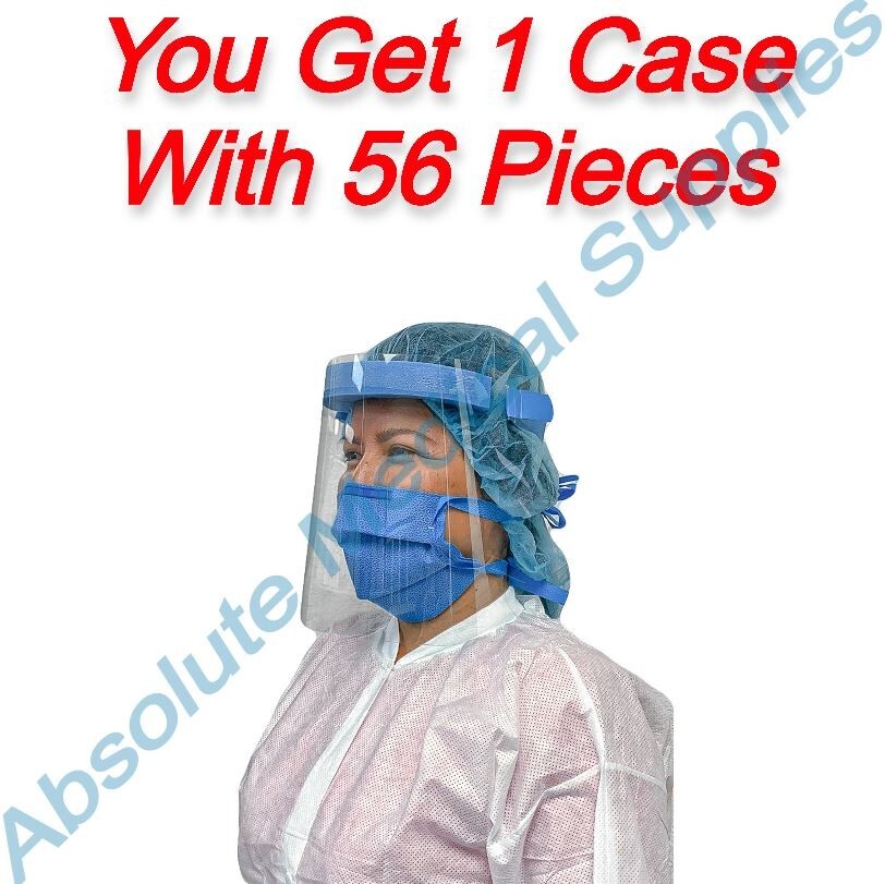 *56-Packs* Bioseal Protective Face Shield 12.5" x 9" Clear SHIELD01/56