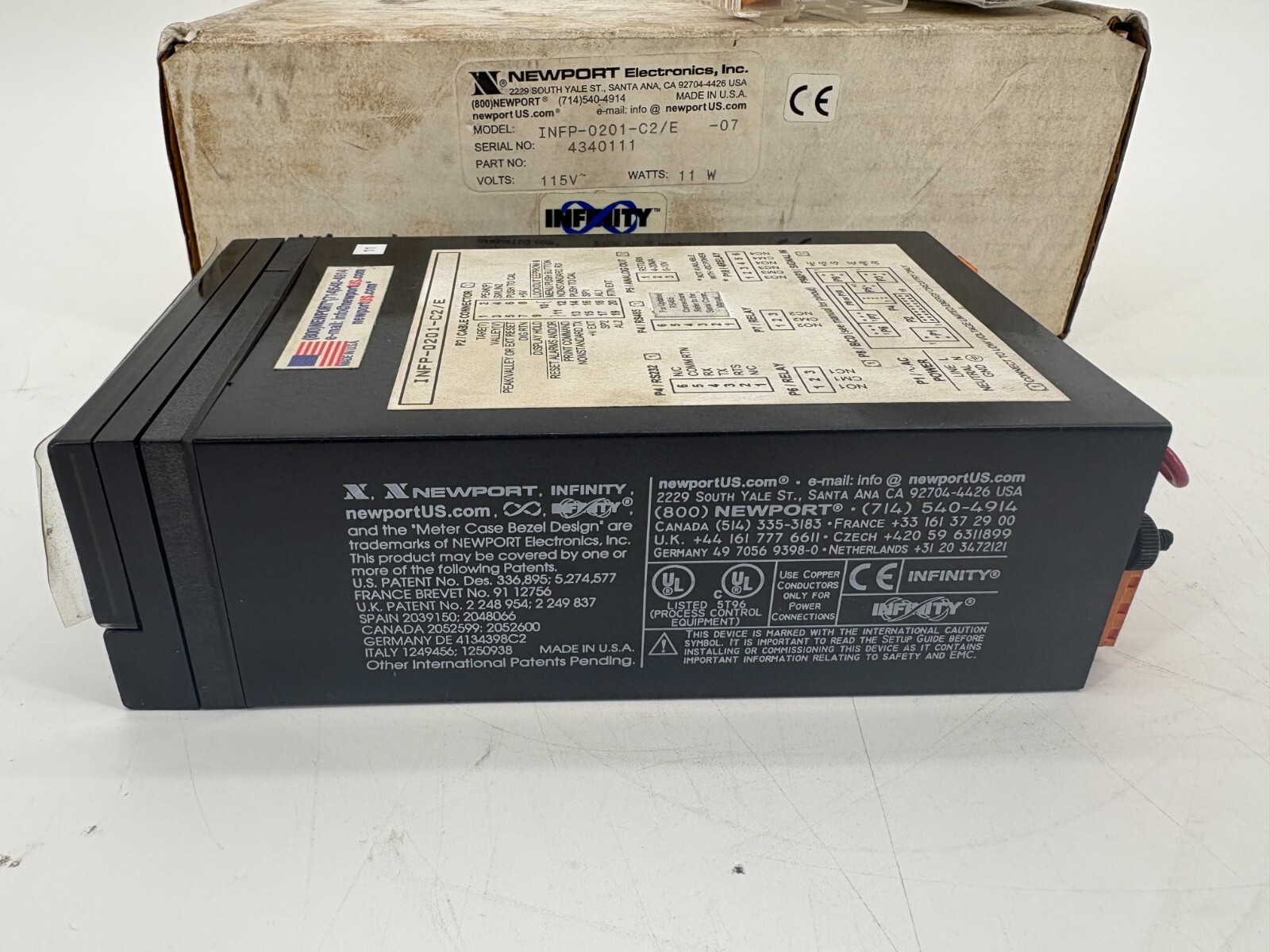 Newport Electronics INFP-0201-C2/E Panel Meter 115V 11W