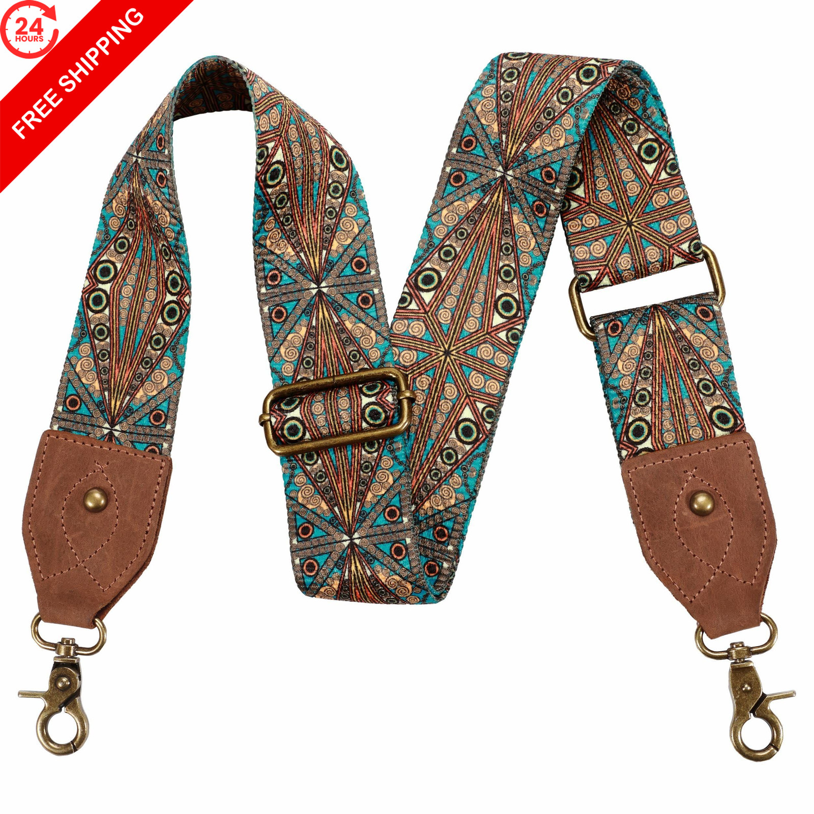 Purse Strap, 2"Cowhide Head Wide Shoulder Strap Large, Bohemian Style
