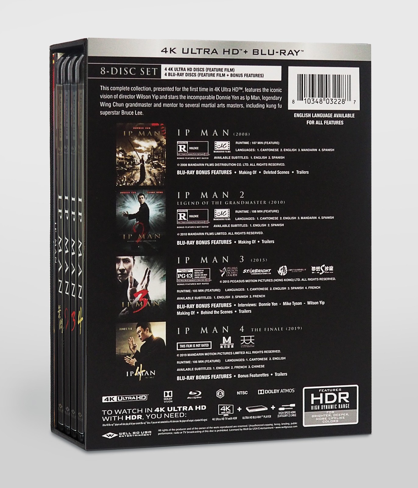 Ip Man: The Complete Collection (4K UHD/Blu-ray, 8-Disc) WGU03228B