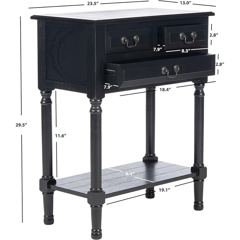 Elegant Console Table W/ 3 Drawers Open Shelf Entryway Storage & Organization US