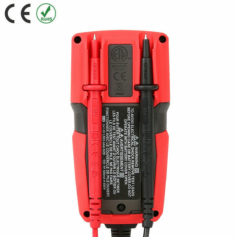 UNI-T UT125C Handheld Auto Range AC/DC Voltage Tester OHM AMP Digital Multime✦Kd