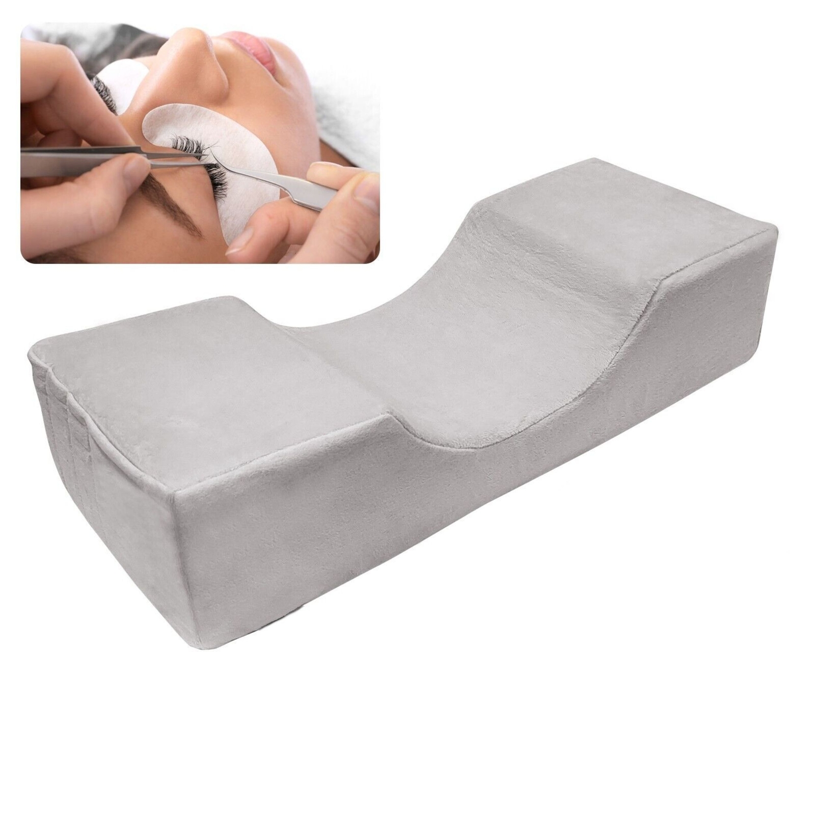 Memory Foam Lash Pillow for Eyelash Extensions, Neck Support Ergonomic Design