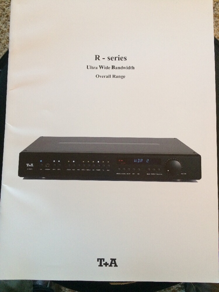 T + A elektroakustic R-Series Ultra Wide Bandwidth 10+ Page Catologue RARE!!