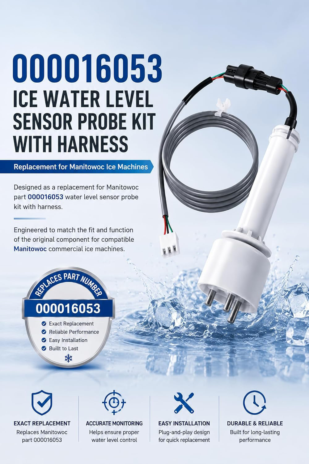 000016053 Water Level Sensor Probe Kit Compatible with Indigo,ID,IY,IR,IB & iT