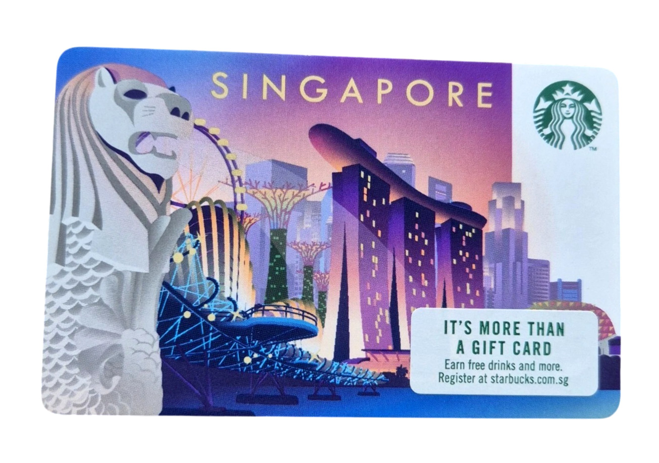 Starbucks SINGAPORE Collectible Gift Card Merlion Marina Bay Sands Gardens MINT!