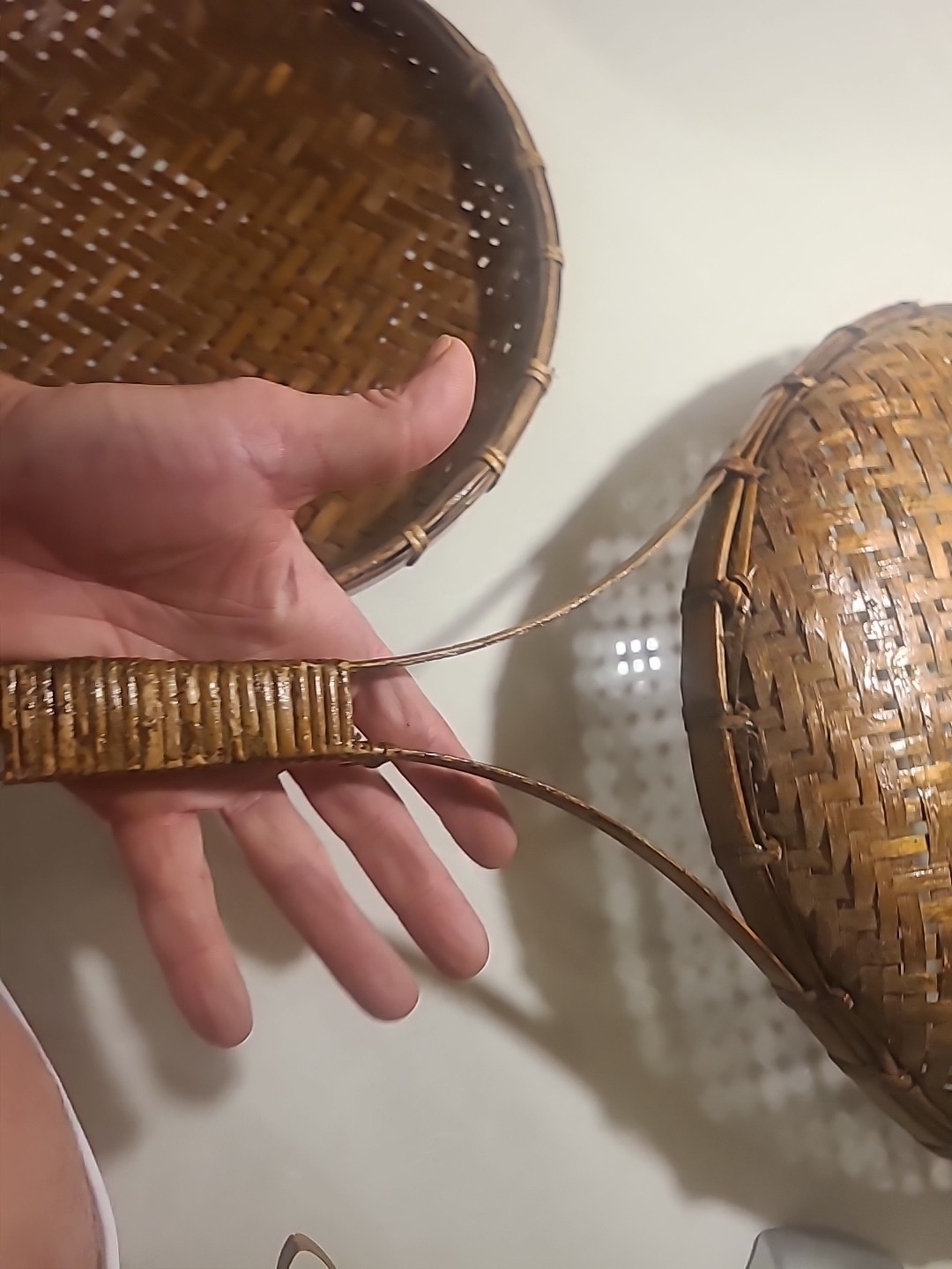 3 Pcs Wicker Nesting Wicker Baskets 14" 12" 10"