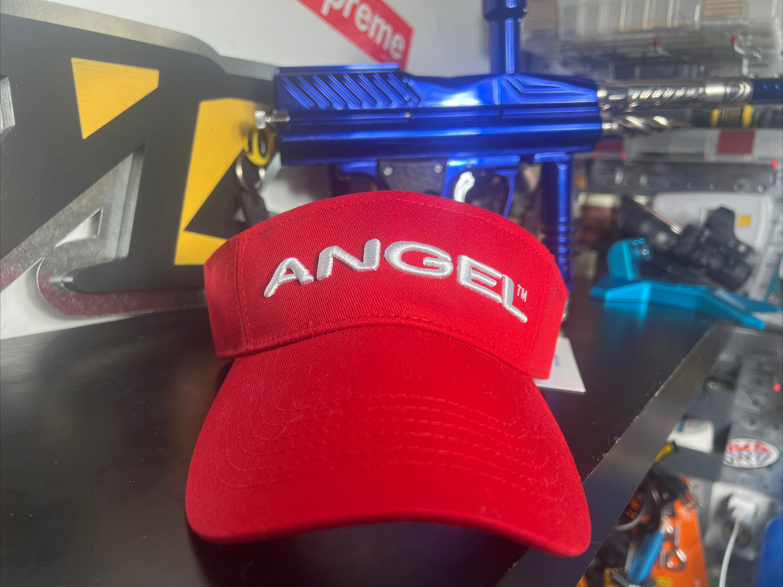 *NWT* WDP Angel Visor - RED - joy division lundqvist headband paintball