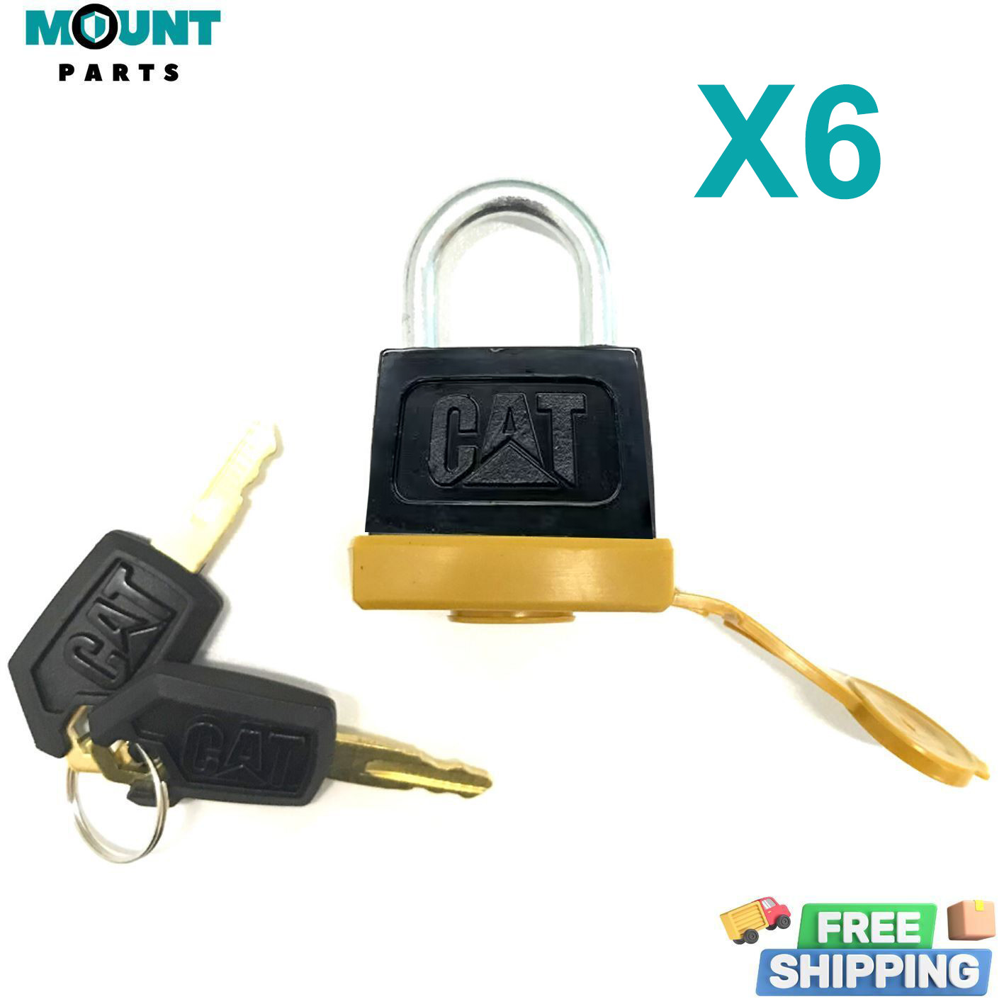 6 Set 246-2641 Padlock with 12 Keys 5P8500 For Caterpillar CAT 5p8500 Padlock