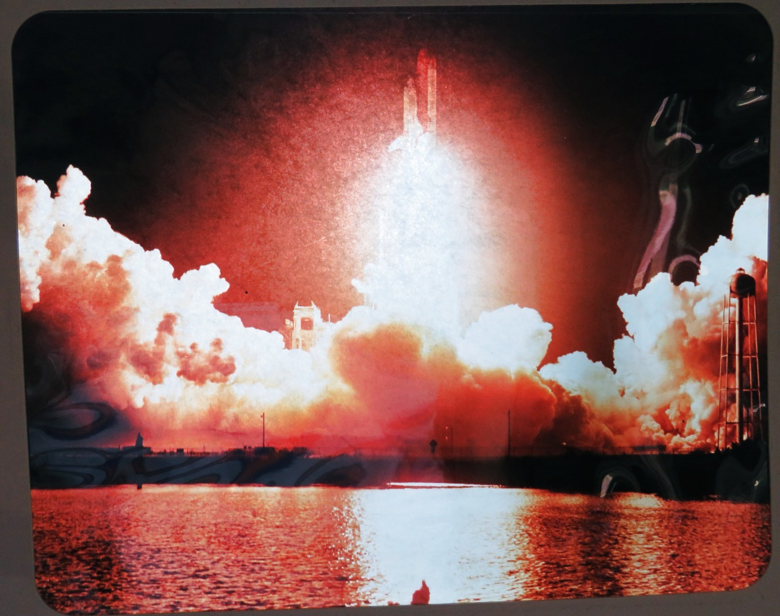 Photo Transparency Rockwell Int 8x10" Space Shuttle Launch NASA Free Ship