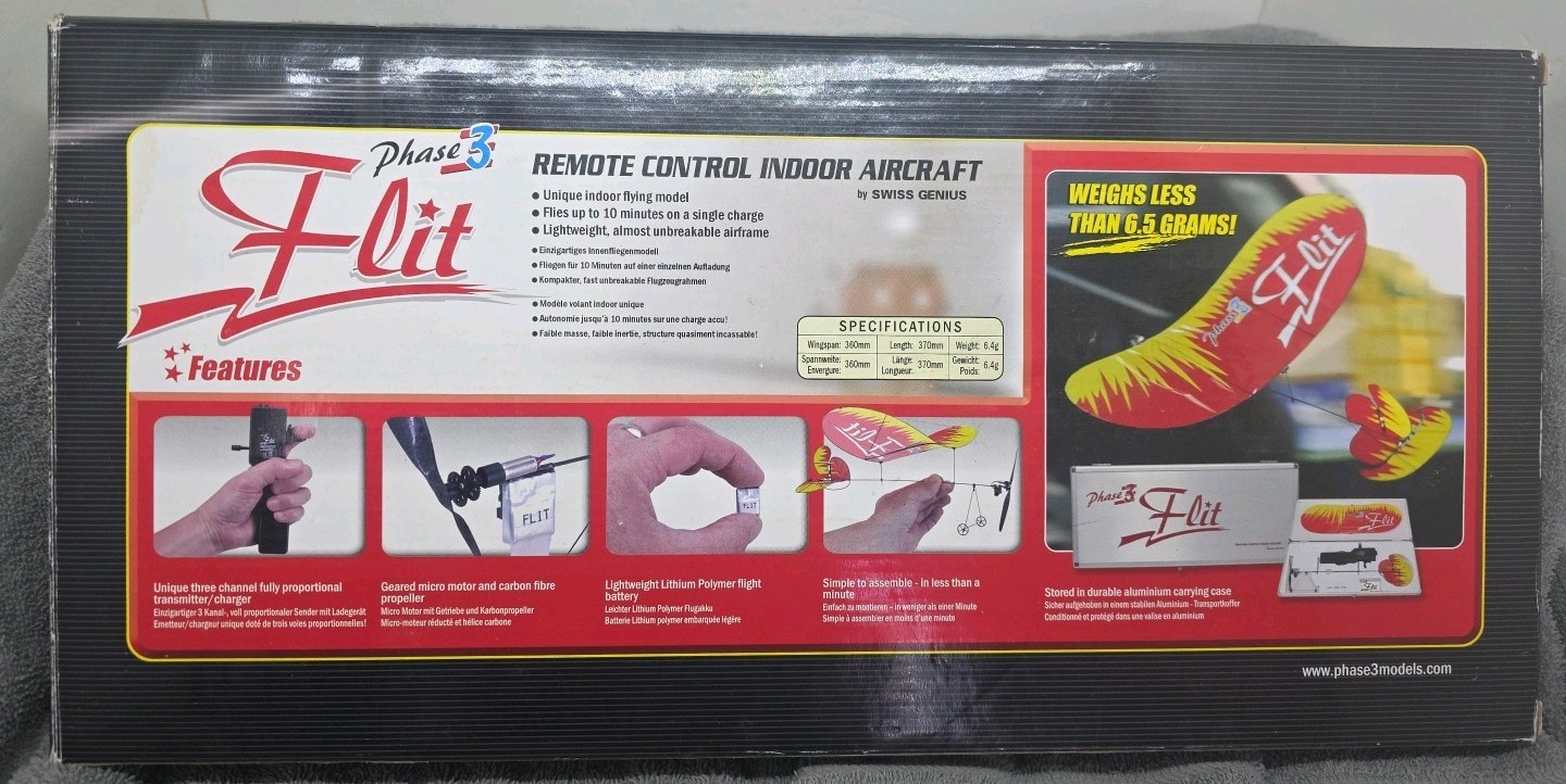 Phase 3 Flit Remote Control Indoor Aircraft. Read Description...