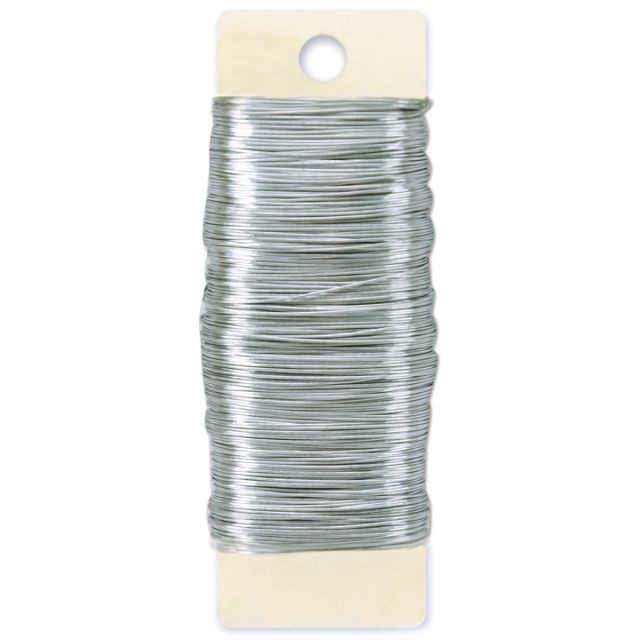 26 Gauge Darice Silver Floral Paddle Wire 95 Yards