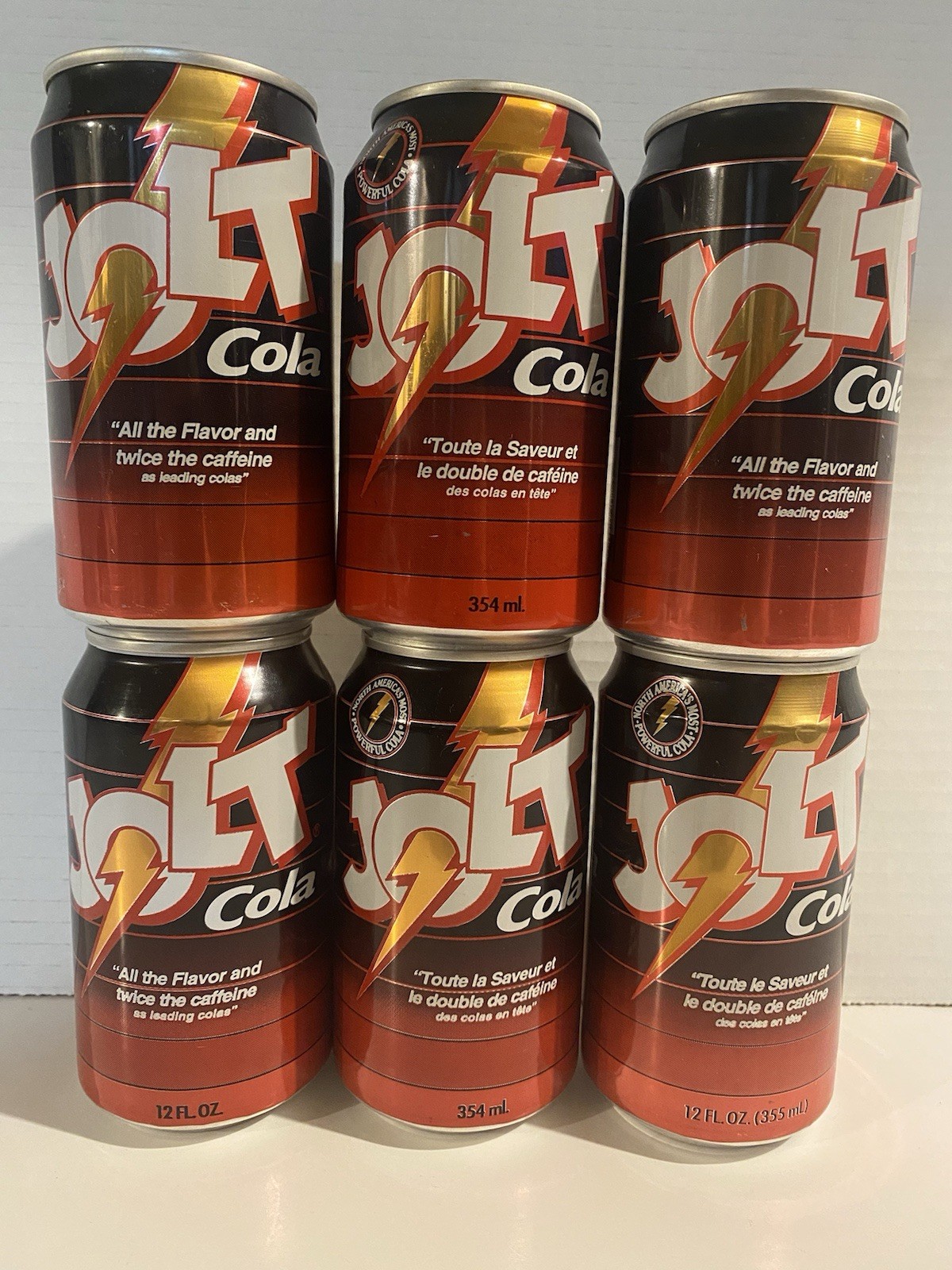 VINTAGE JOLT COLA SODA Original 6 Pack Red And Black Cans In Amazing Condition