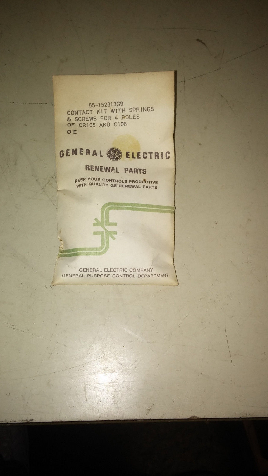 GE 55-152313G9 NEW IN PACK CONTACT KIT W/ SPRINGS FOR 4 POLE CR105 & C106 #B62