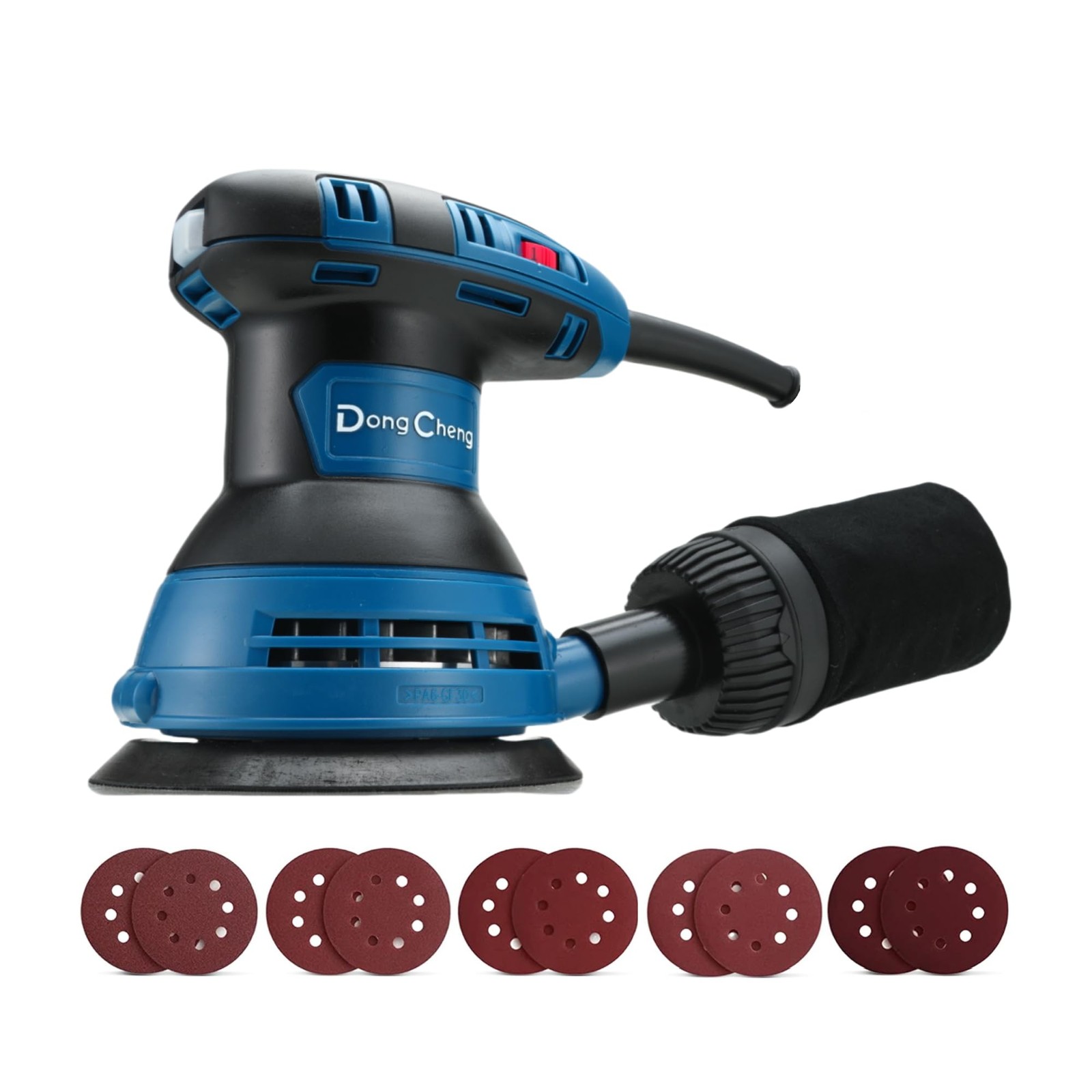 5-Inch Random Orbital Sander 3 Amp 12000OPM, 6 Variable Speeds, with 10pcs Sa...