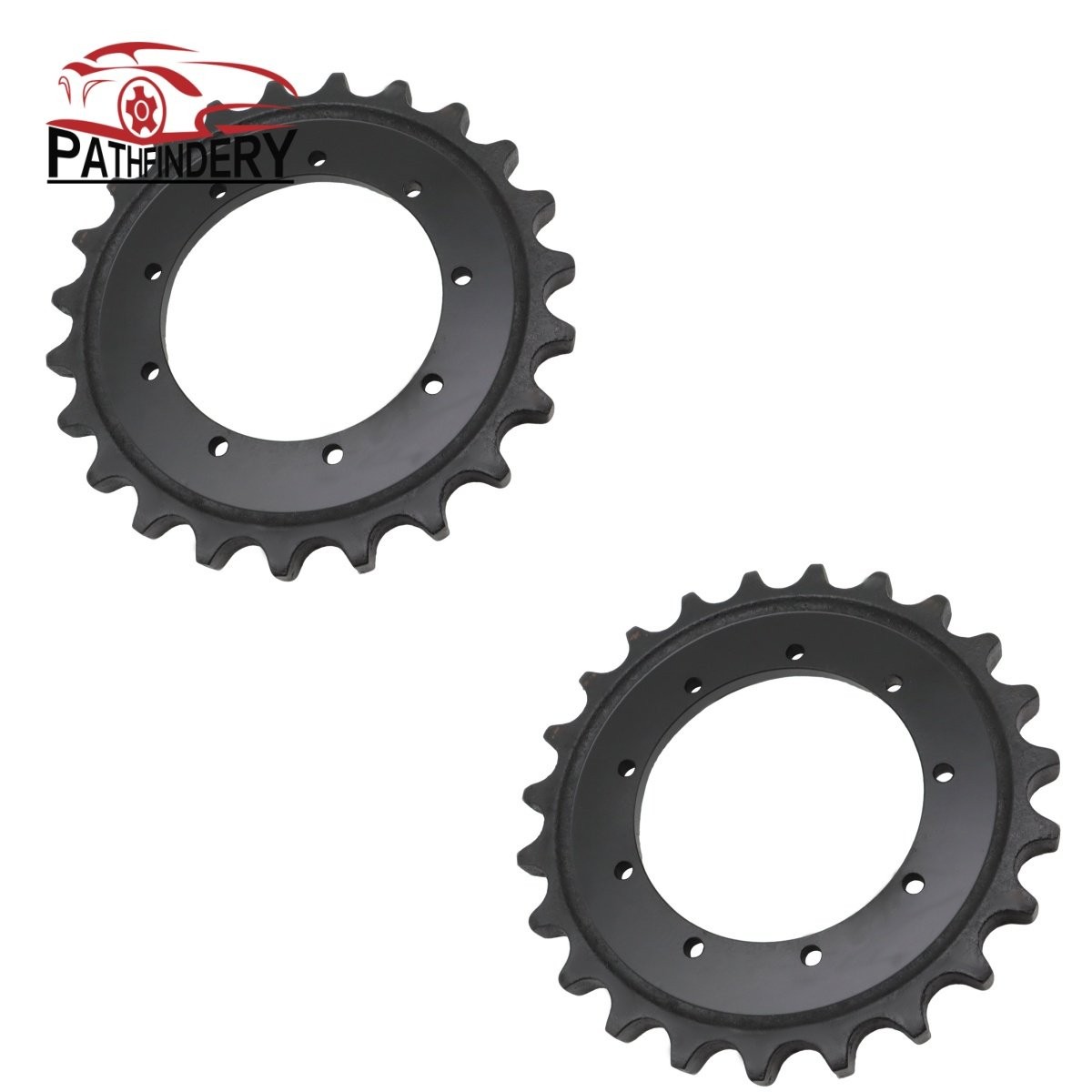 2PCs Black Drive Sprocket 9 Holes 23 Teeth For Kubota KX121-2 KX121-3 RD11814433