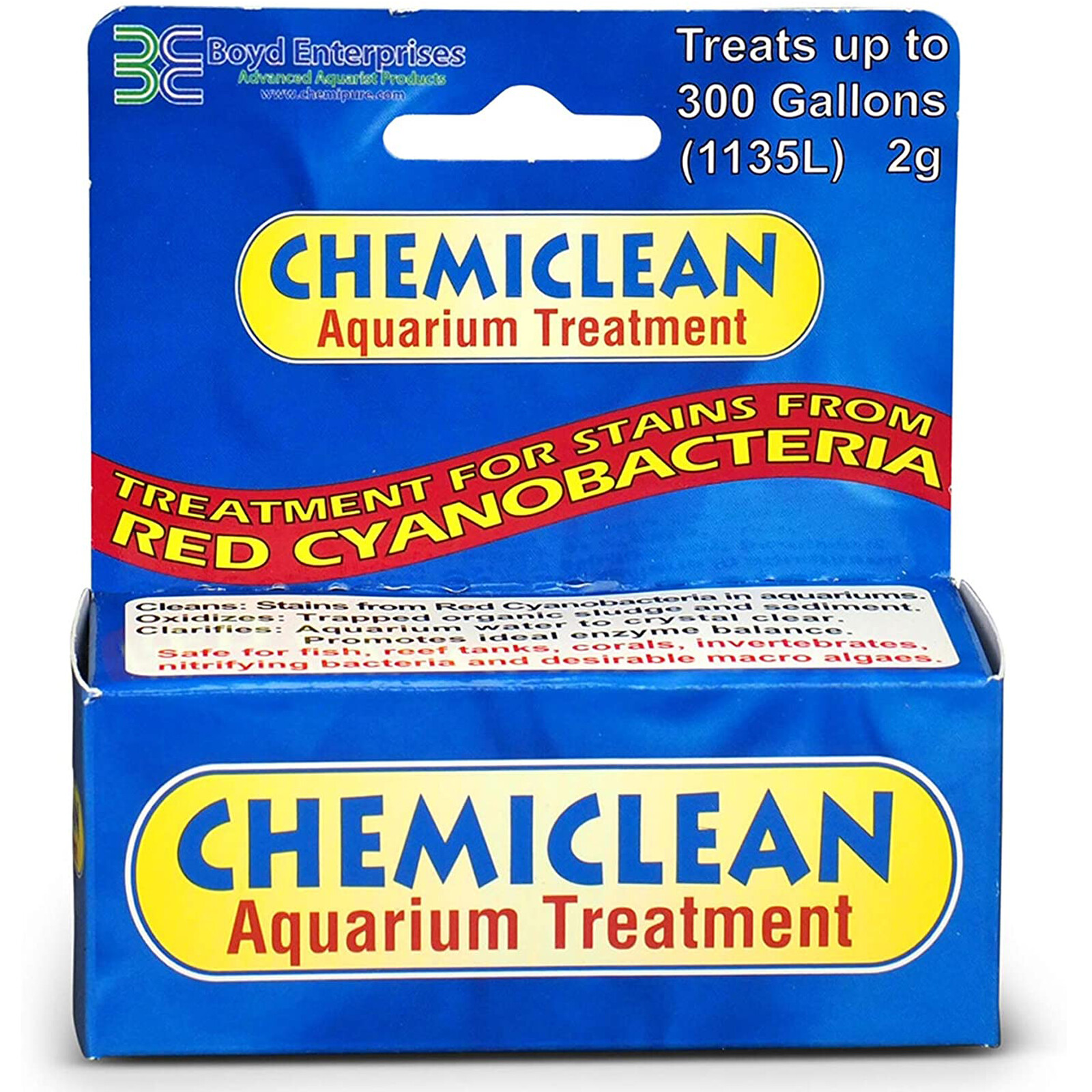 Boyd ChemiClean 2 grams Red Slime Cyanobacteria Treatment Marine & Reef Safe