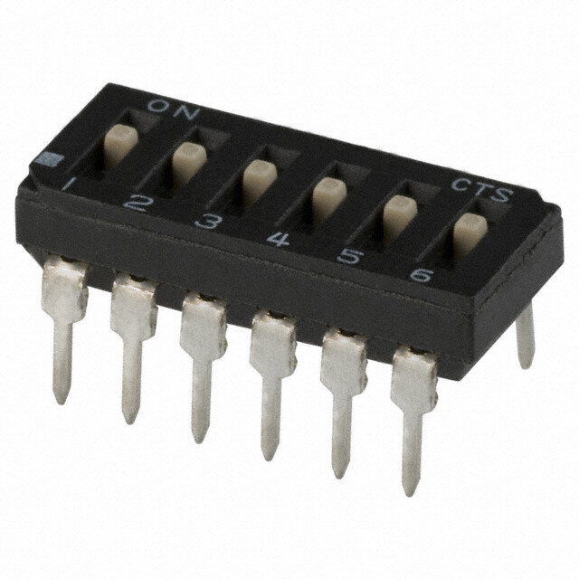 CTS 209-6LPST DIP/SIP switches SPST 6 switch sections qty=25