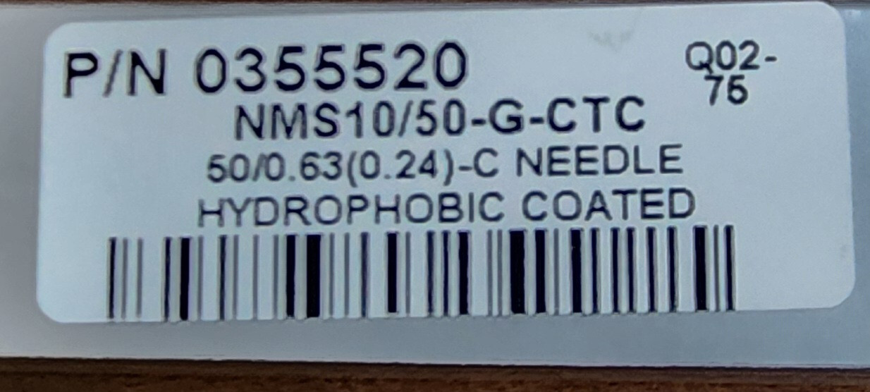 Trajan SGE 0355520 Ultrasmooth Hydrophobic Cone-Tip Needle, Compatible with PAL