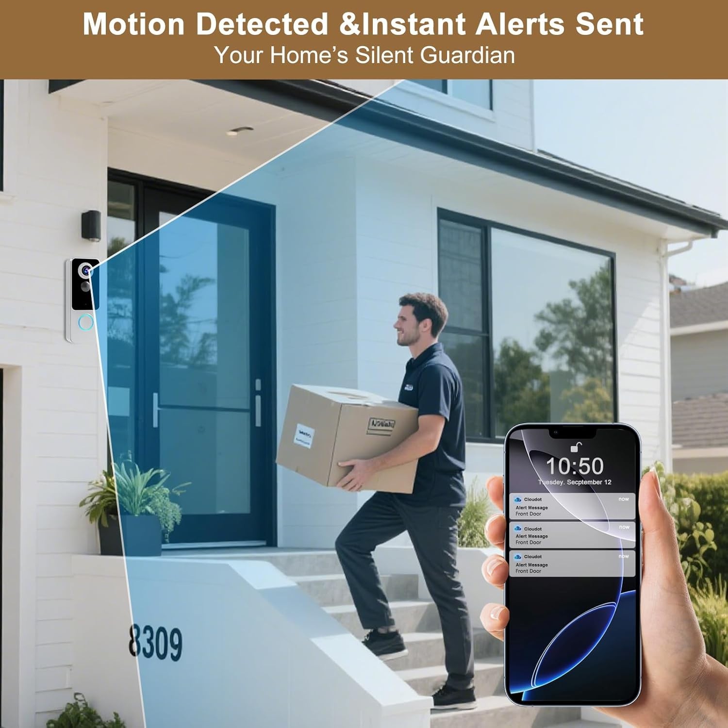 Weatherproof Wireless Doorbell Motion Detection