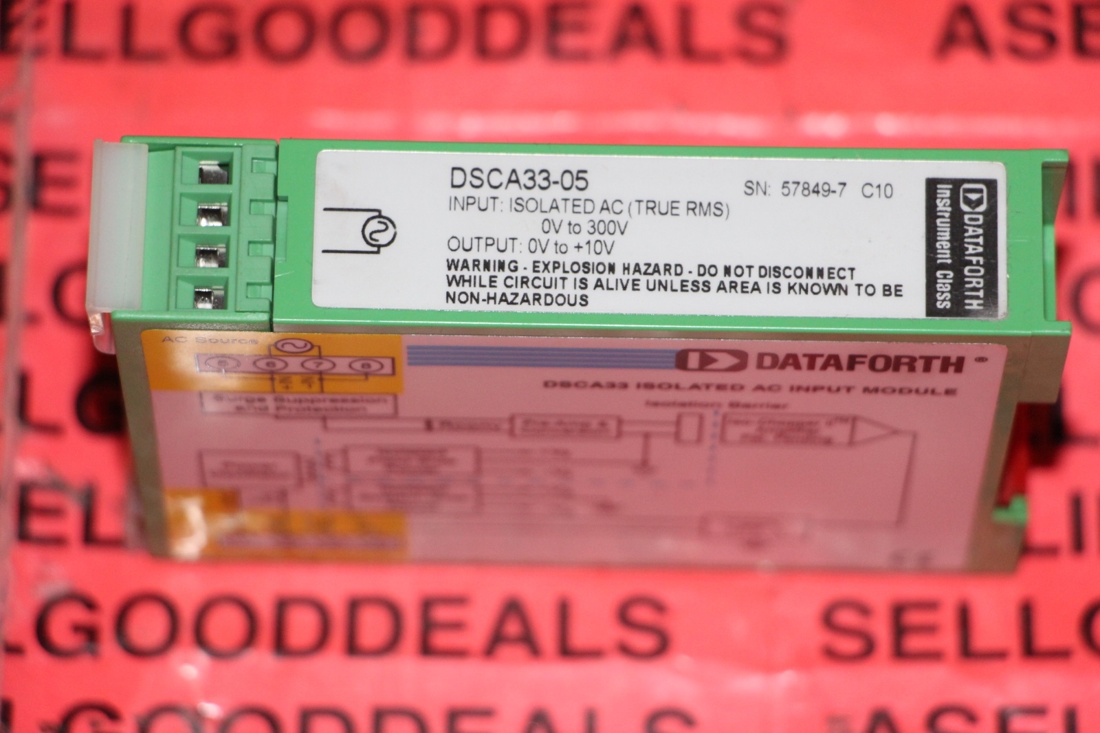 Dataforth DSCA33-05 Isolated AC Input Module New
