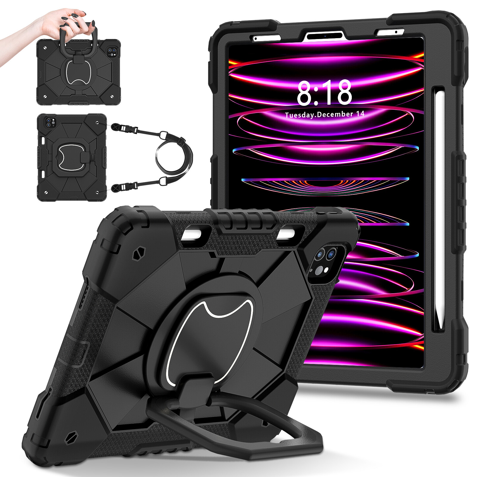For iPad Pro 11" 1st/2nd/3rd/4th (2018/2020/2021/2022) Rugged Stand Case Cover