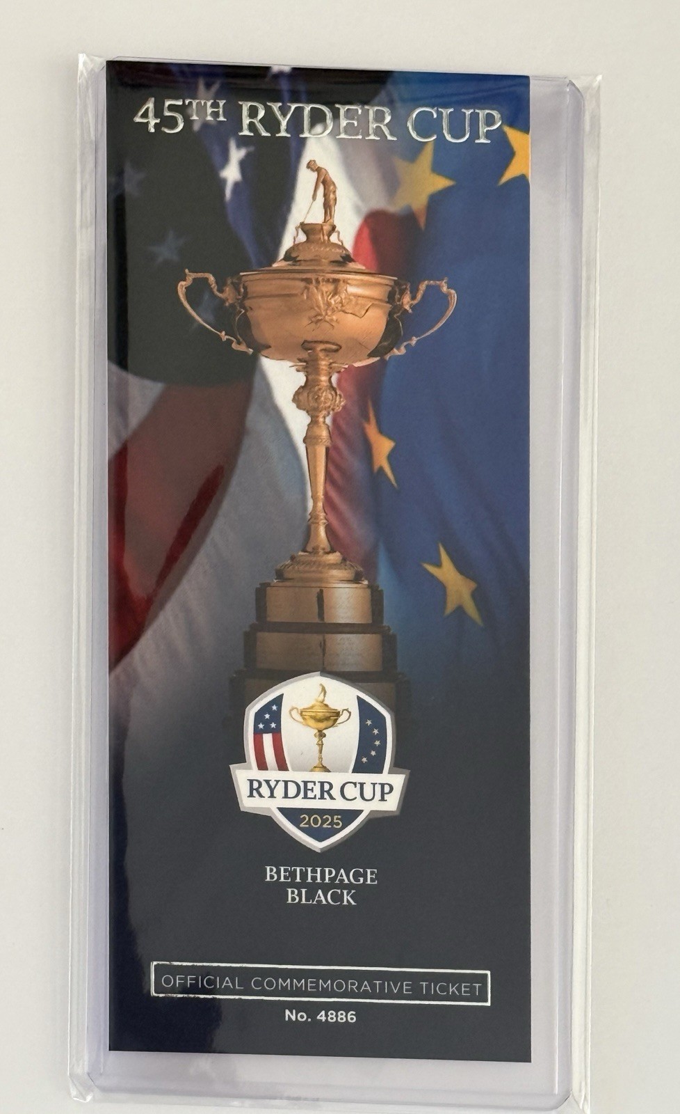 2025 Ryder Cup Ticket commemorative Bethpage Black golf limited edition